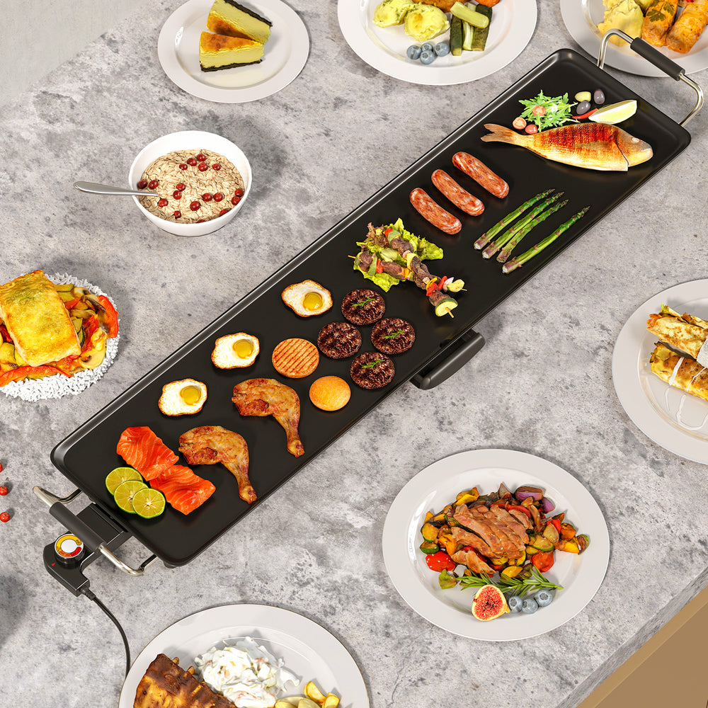 35 Inch Large Electric Griddle Nonstick BBQ Grill with Adjustable Temperature-M - Gallery View 1 of 10
