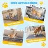 Charcoal dog pee pads in various settings, featuring 6-layer leak-proof design for small to large dogs.