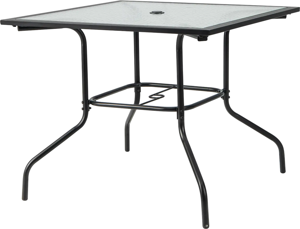 35 x 35 Inch Patio Dining Table with 1.5 Inch Umbrella Hole without Umbrella