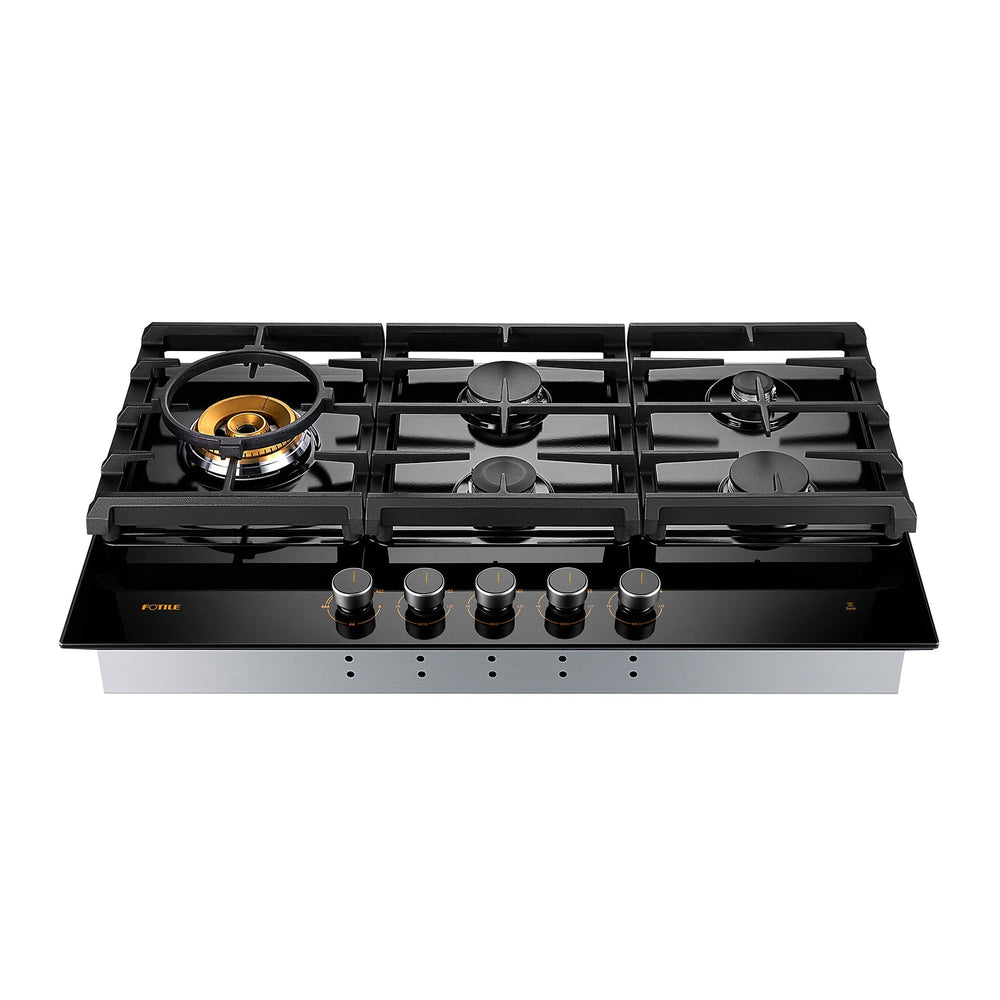 FOTILE 36-inch Tri-Ring tempered glass gas cooktop GLG36501, view 2