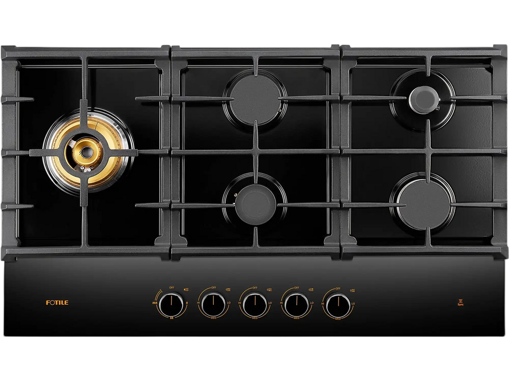 FOTILE 36-inch Tri-Ring tempered glass gas cooktop GLG36501