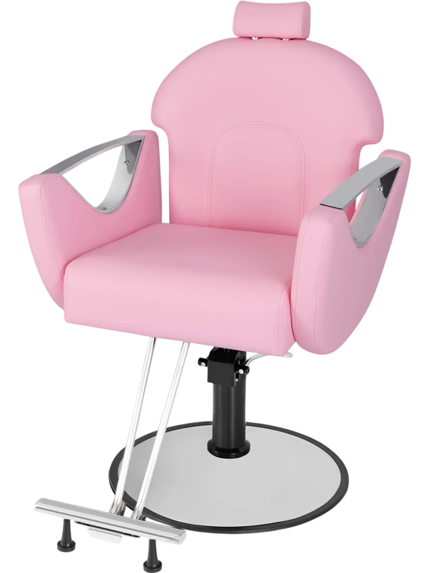 Costway 360° Swivel Reclining Salon Chair Pink 97315286 New