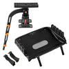 360° rotatable fishing boat accessory set with mounting bracket, rod rack, and waterproof storage basket for gear.