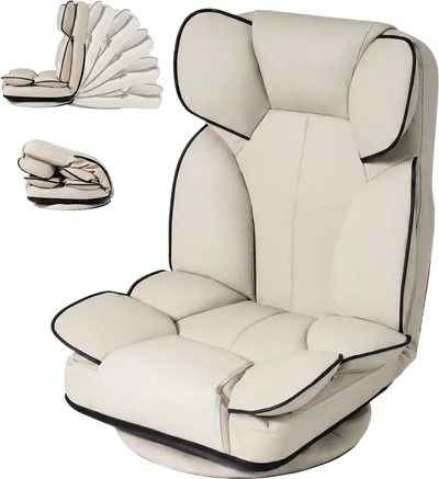 Costway 360° Swivel Floor Gaming Chair 6-Position Adjustable Backrest 68865845 New