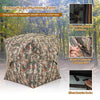 360° one-way see-through hunting blind with camouflage patterns, featuring silent sliding windows and easy setup for.