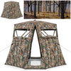 360° one-way see-through hunting blind with camouflage pattern, 4 sliding windows, and portable design for deer and.