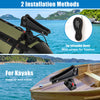 360° rotatable GoPro mount and fishing rod holder for kayaks and inflatable boats, featuring adjustable height and easy.