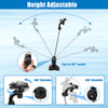 Height adjustable GoPro mount with 360° rotation, suitable for fishing boats and kayaks, reaching up to 20 inches.