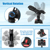 360° rotatable fishing rod holder with adjustable GoPro mount for versatile camera angles on kayaks and boats.