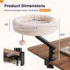 360° rotating cat desk bed with removable perch, fluffy fabric cover, and clamp mount for indoor cats up to 55 lbs.