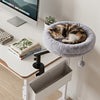 360° Rotating Cat Desk Bed for Indoor Cats with Removable Perch-Gray - Gallery View 1 of 10