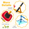 Comfy saddle seat and stable tripod base of the 360°Rotation Kids Seesaw Swivel Teeter Totter for playground fun.