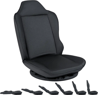Costway 360° Swivel Floor Gaming Chair 5-Level Adjustable Backrest 40085509 New