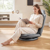 360° Swivel Floor Gaming Chair with 5-Level Adjustable Backrest-Gray - Gallery View 1 of 10