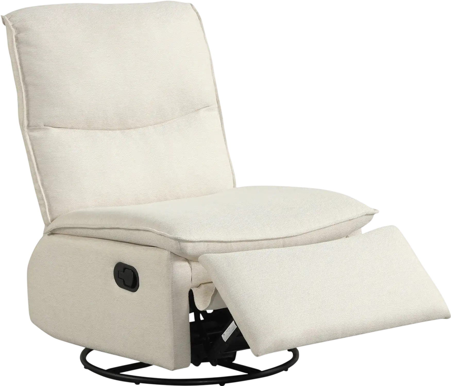 Costway 360° Swivel Rocking Recliner Chair Cushioned Back 59138743 New