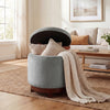 360° Swivel Velvet Foot Rest with Hidden Storage for Living Room-Gray - Gallery View 1 of 11