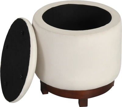 Costway 360° Swivel Velvet Storage Ottoman Foot Rest 84848420 New