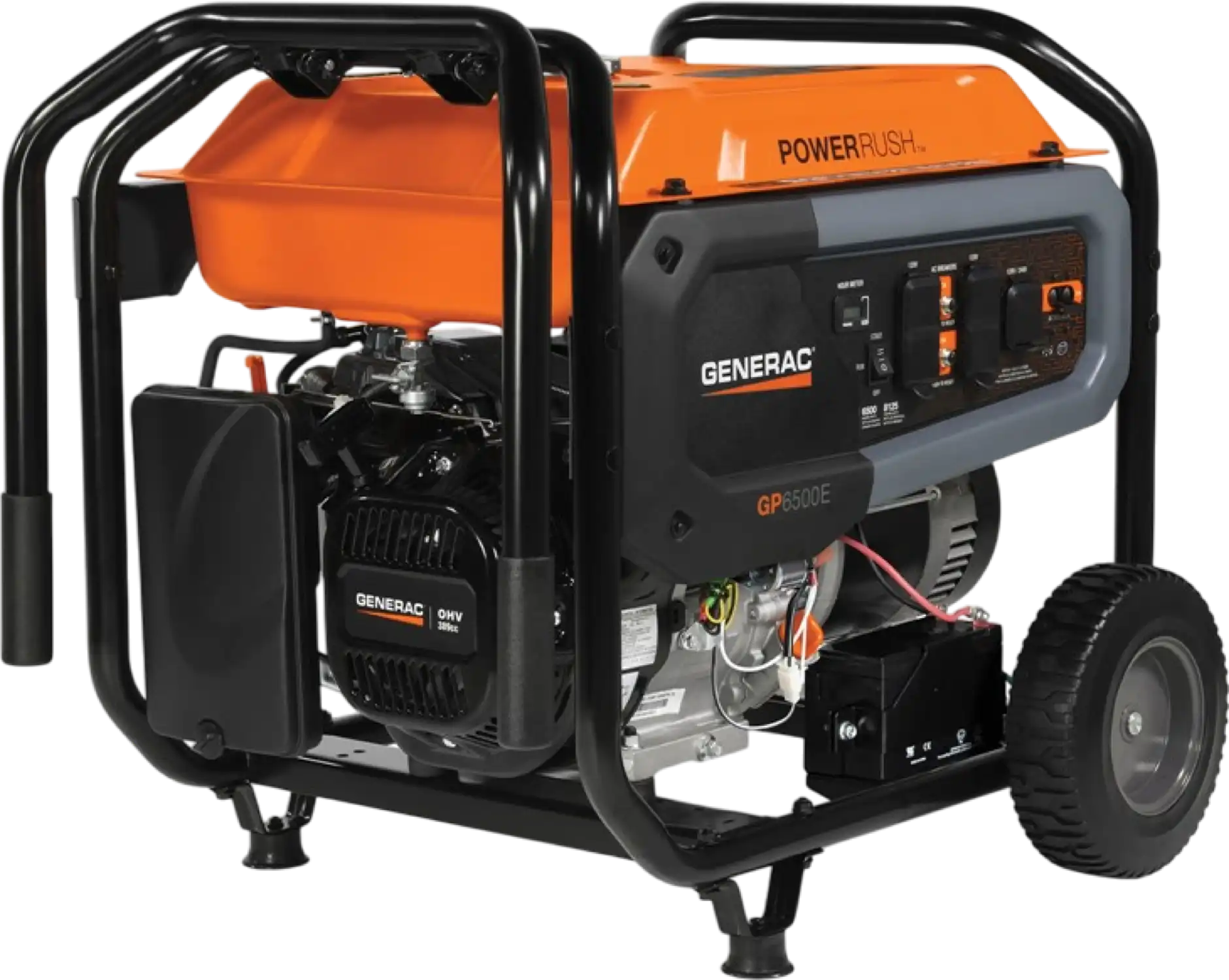 Generac GP6500E DF 6500W/8125W Generator Dual Fuel Gas Liquid Propane Electric Start 8153 Manufacturer RFB