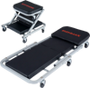 Mechanic creeper and Z-seat with 6 swivel casters, featuring 1.5-inch thick padding for comfort and support.