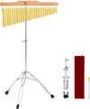 36-bar single-row chimes percussion instrument with adjustable height and beech wood support for versatile music.