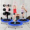 36 Inch Mini Folding Trampoline Portable Recreational Fitness Rebounder-Blue - Gallery View 1 of 14