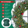 36-inch pre-lit Christmas wreath showcasing a lush mix of textures, including 273 branch tips and vibrant seasonal accents.