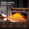 36-inch recessed electric fireplace heater with adjustable flame colors, 750W/1500W modes, and 400 sq.ft heating coverage.