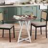 36 Inch Round Dining Table with Metal Pedestal Base-Natural - Gallery View 1 of 10