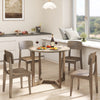 36 Inch Round Wood Dining Table for 2-4 People with Wing-shaped Pedestal Base-Grey - Gallery View 1 of 10
