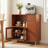 36 Inch Sideboard Buffet Cabinet with Open Compartment-Brown - Gallery View 1 of 10