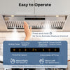 36-inch under cabinet range hood with touch and gesture controls, featuring 4 fan speeds and baffle filters for.