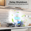 36-inch under cabinet range hood with 900 CFM airflow, showing delay shutdown feature for effective smoke removal.