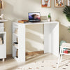 Compact 36-inch white computer desk with 3 open shelves, ideal for home office or small spaces, providing stability and.