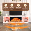 36-inch electric fireplace heater with LED strip lights, 5000 BTU, and remote control for cozy ambiance and efficient.