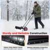 36-inch snow shovel with wheels, adjustable angle, and ergonomic handle for efficient snow removal and easy.