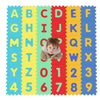 Colorful interlocking baby puzzle floor tiles featuring letters and numbers, ideal for educational play in daycare or.