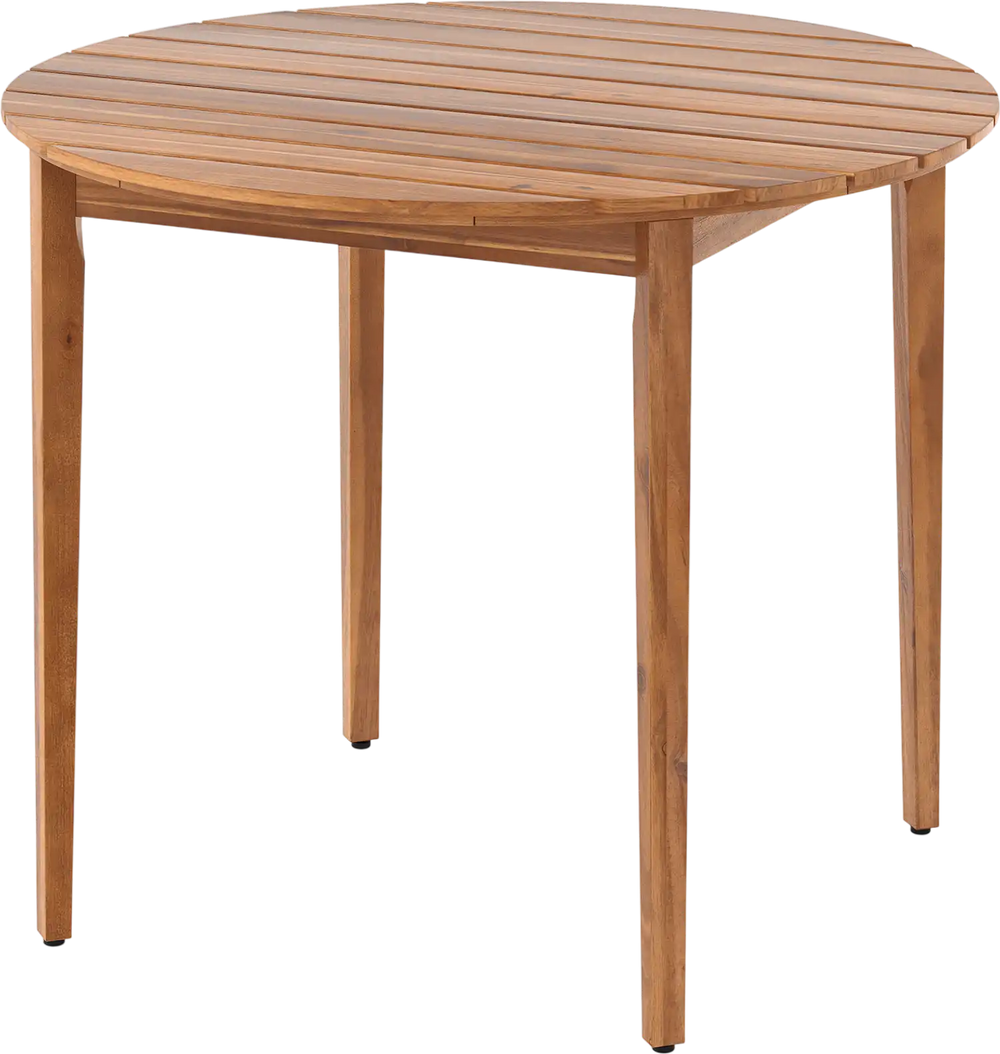 36 inch Acacia Wood Round Outdoor Dining Table for 4 People