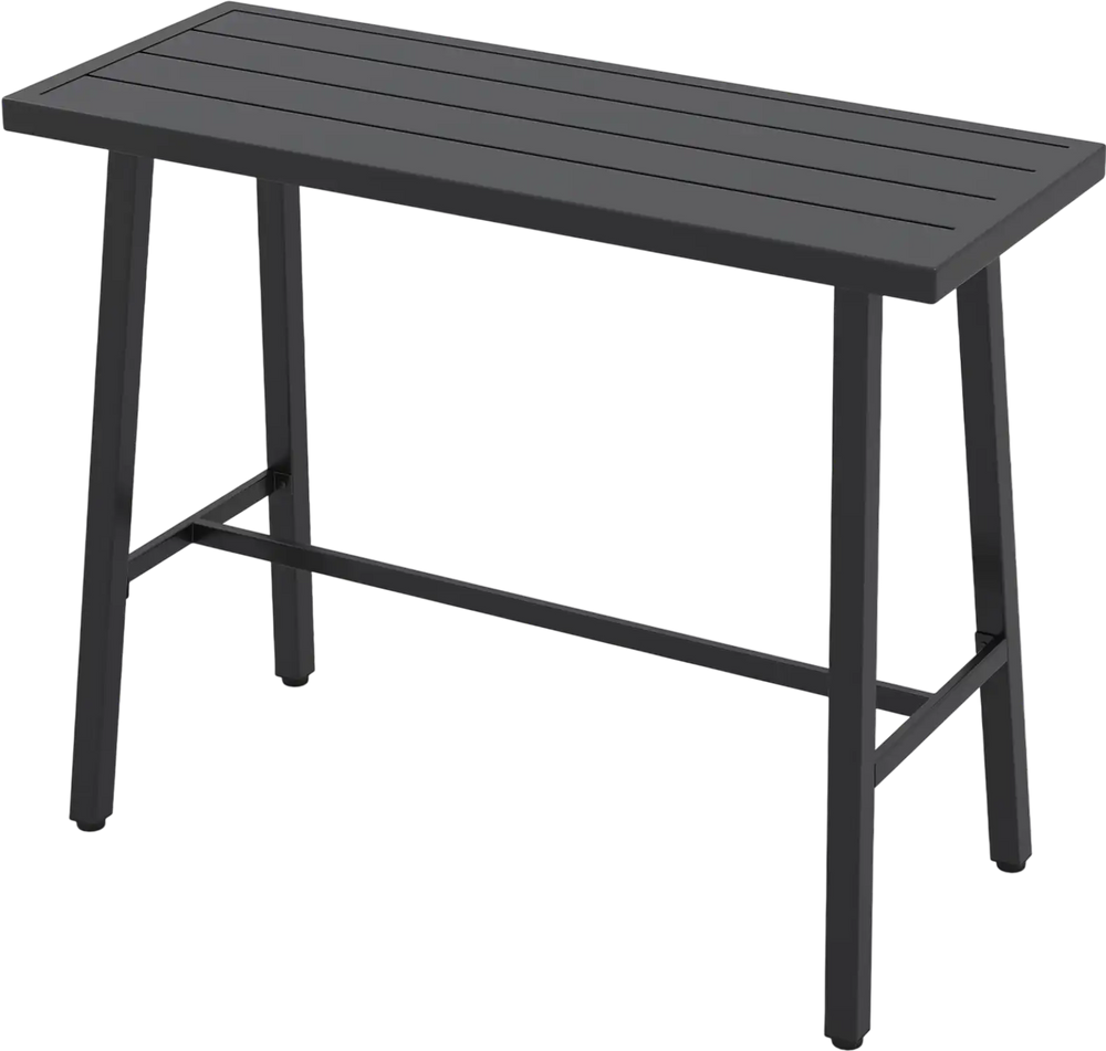 36 Inches Patio Counter Height Bar Table with Adjustable Foot Pads