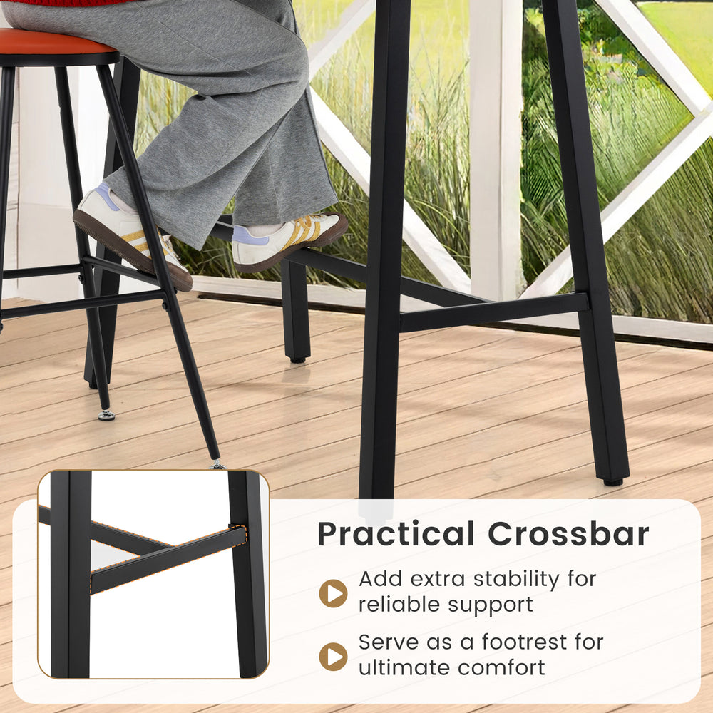 36-inch patio counter height bar table with sturdy metal construction and practical crossbar for added stability and.
