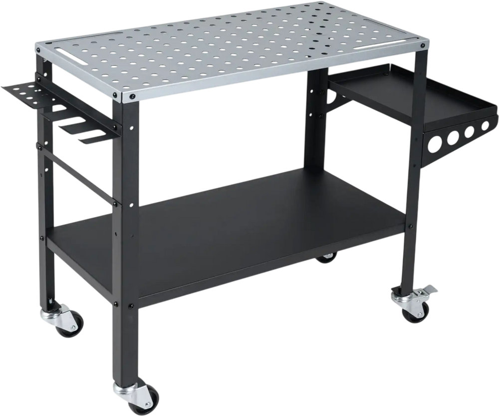 Welding Table 36x18" with Lockable Wheels and 144 Fixture Holes and Tool Slots