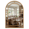 36 x 24 inch decorative mirror with a gold beaded frame, perfect for adding elegance to living rooms or entryways.