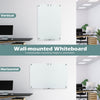 36 x 24 inches glass whiteboard shown in vertical and horizontal orientations, featuring a frameless design and.