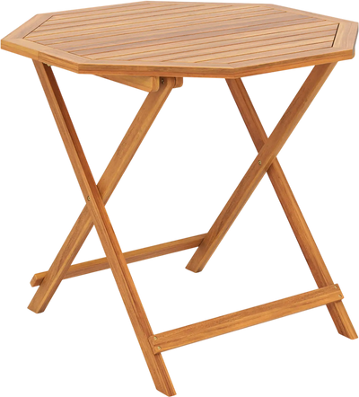 Costway Acacia Wood Outdoor Folding Octagonal Dining Table for 4 95543027 New