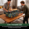 Mini foosball table with detachable legs, featuring vibrant graphics and sturdy MDF construction for tabletop or.