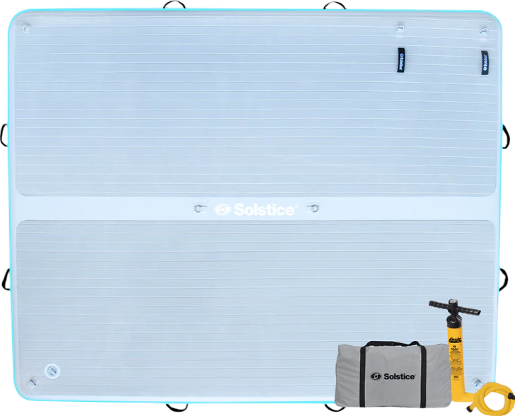 Swimline Solstice 38810 Inflatable Luxe Dock 10' x 8' with Traction Pa ...