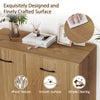 Natural wood texture of the 38" buffet sideboard cabinet, featuring a smooth surface for easy cleaning and stylish.