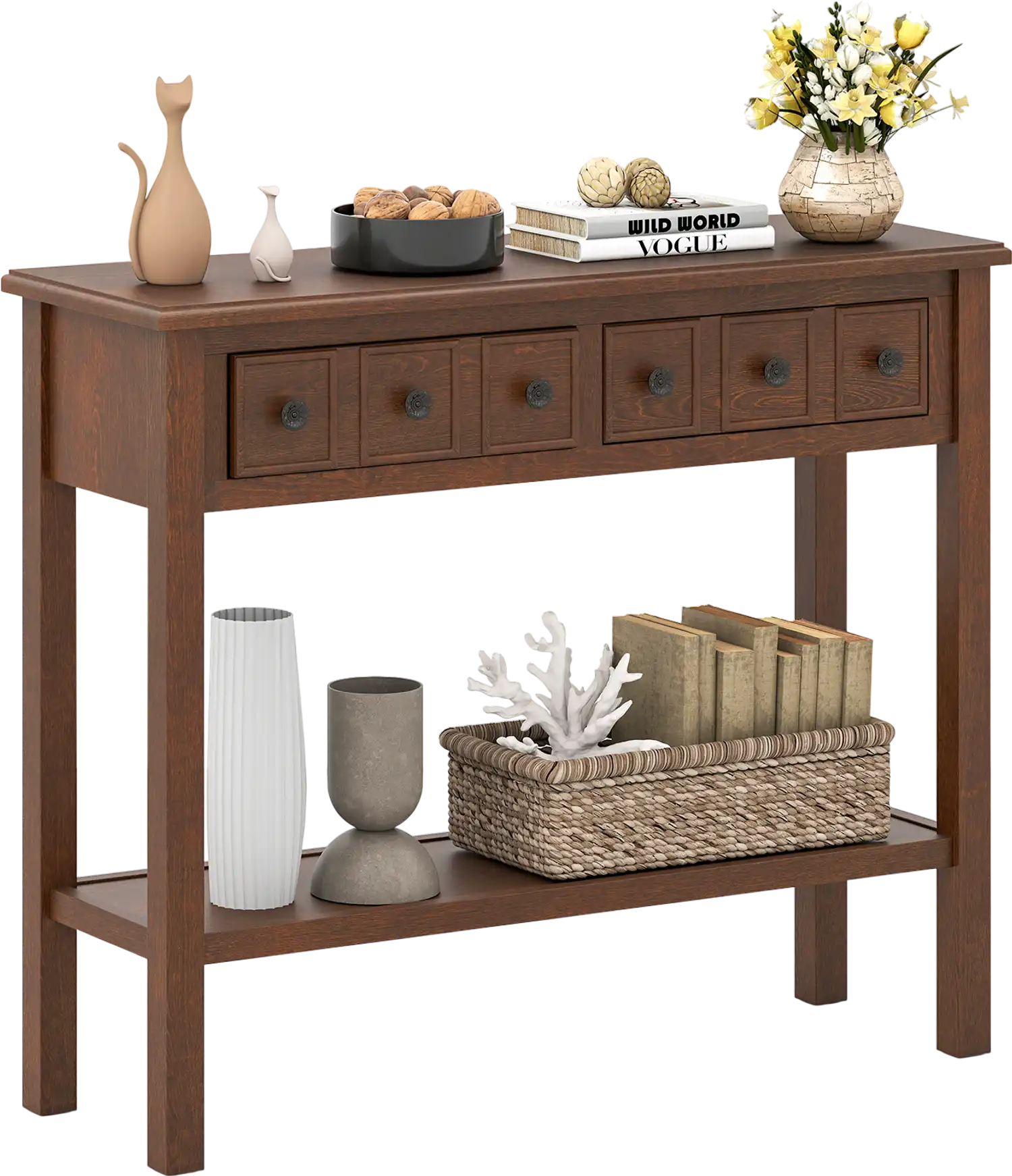 Costway Rustic Console Table 38
