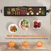 Extra large 39.5" electric griddle with non-stick surface, adjustable temperatures, and dual cooking sides for.