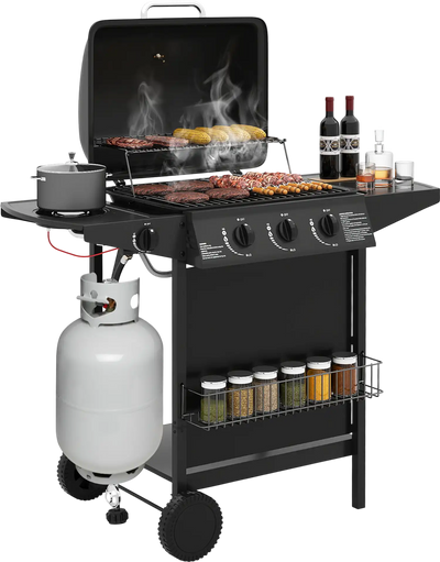 Costway 39,000 BTU Propane Gas Grill on Wheels 29279195 New