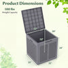 Gray 39-gallon deck box features a lockable lid and spacious design, perfect for patio furniture cushions and outdoor storage.